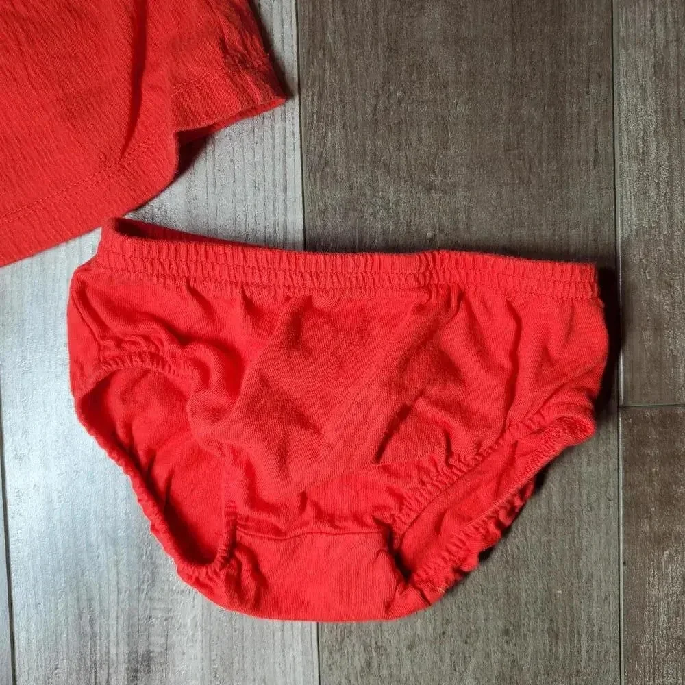 2pc Red Just One You made by Carter's Size 6m Gauze Baby Girl Outfit